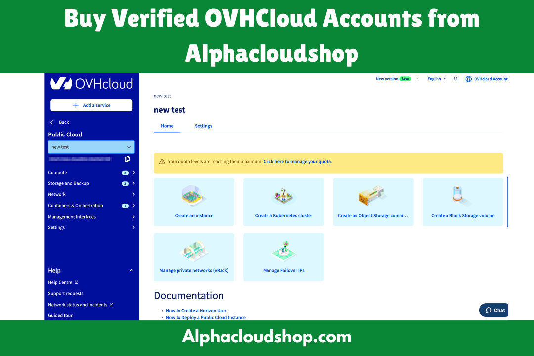 OVHCloud Account for sale