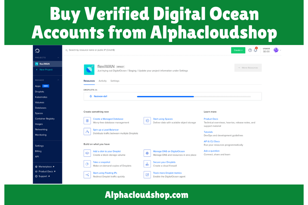 Digital Ocean Account for sale