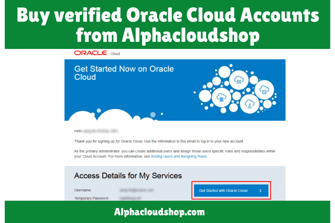 Oracle Cloud Account for sale