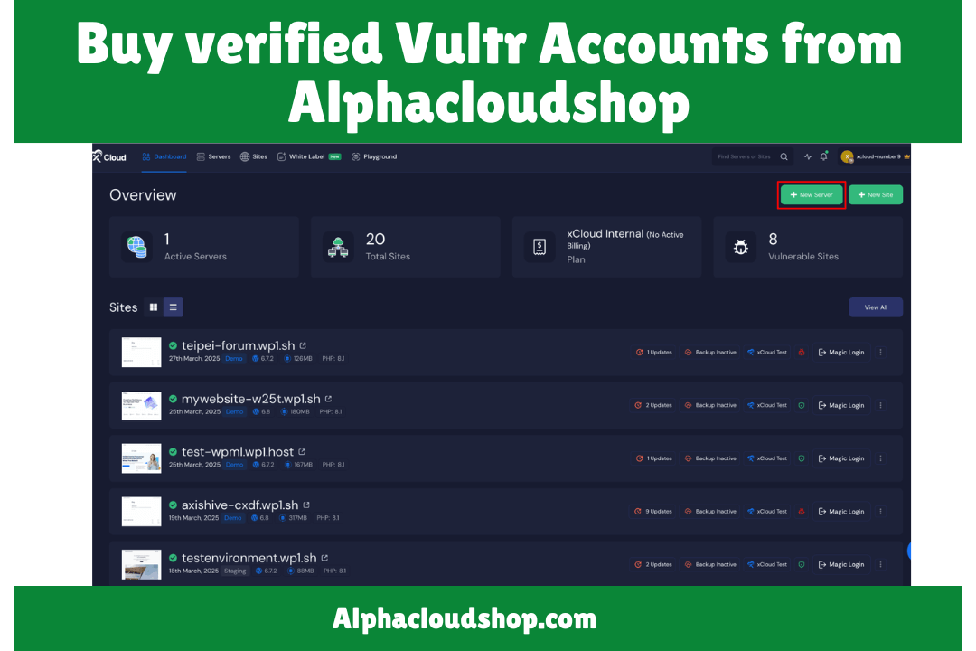 Vultr Account for sale